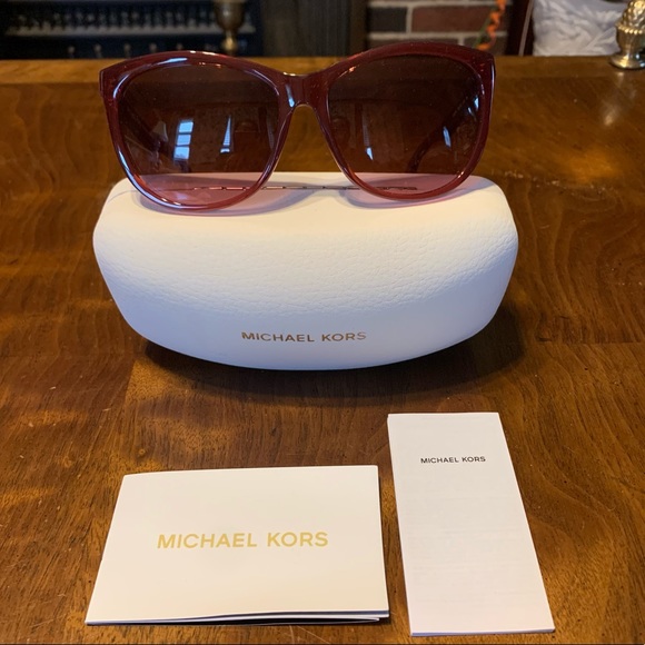 Michael Kors Burgundy Sunglasses New in Case - Picture 1 of 8